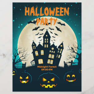 Flyer Festa de Halloween editável, Fantasia Festa de Hal