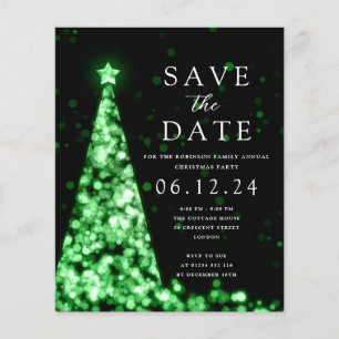 Flyer Festa De Natal Salve A Data Glam Green Invite