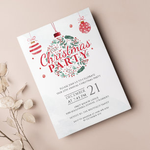 Flyer Festa de Natal Verde Elegante do Orçamento