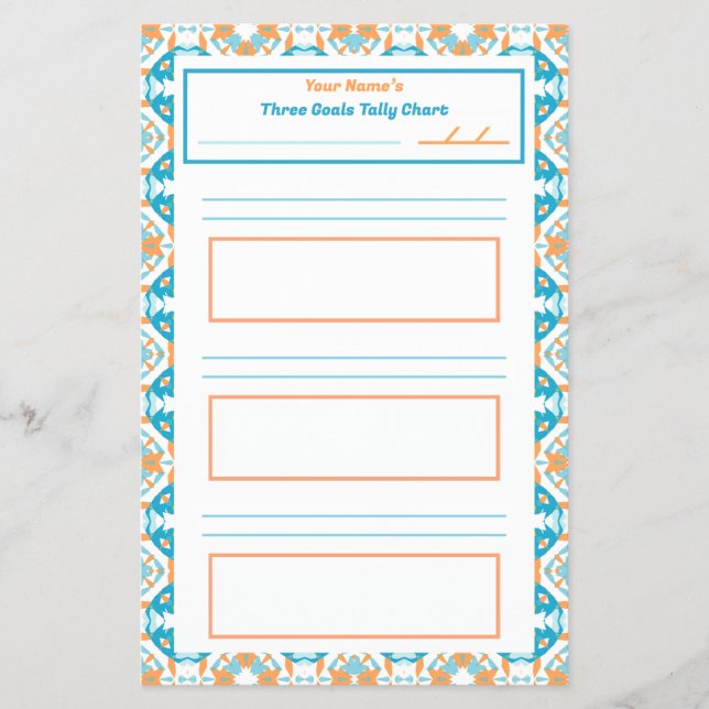 Flyer Ficheiro de Gráfico de Tally Tracker do Hábito da  (Frente)