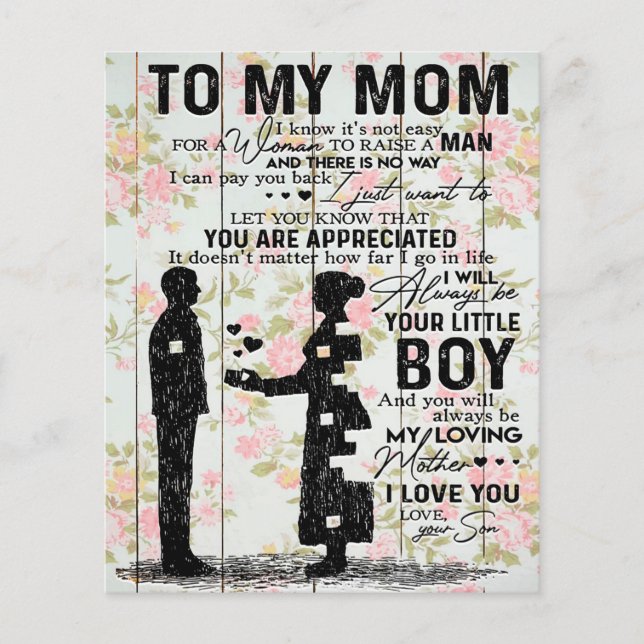 Flyer Filho Para A Mãe Presente Para A Mãe, Mamãe Aniver (Frente)