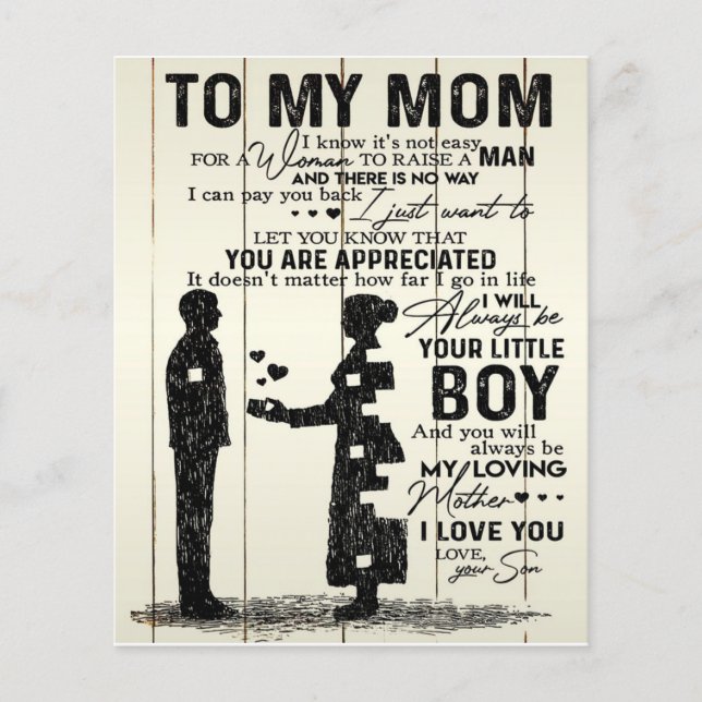 Flyer Filho Para minha mãe carta, Presente especial para (Frente)