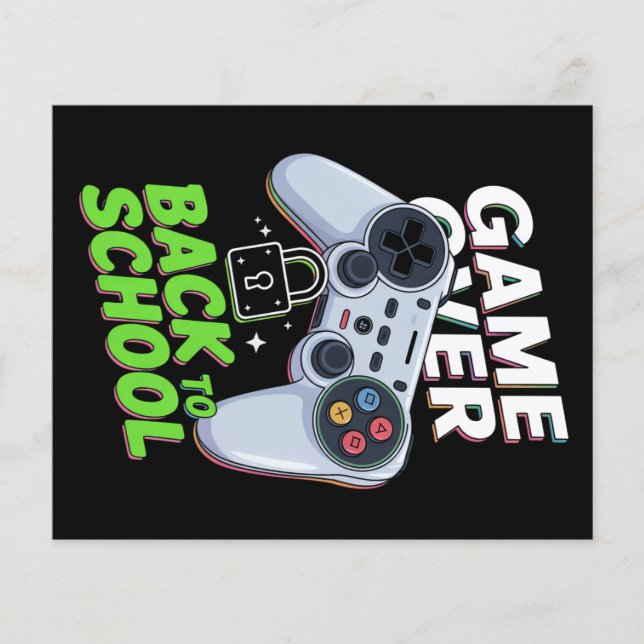 Flyer Fim de Jogo De Volta à Escola Engraçado Primeiro D (Frente)
