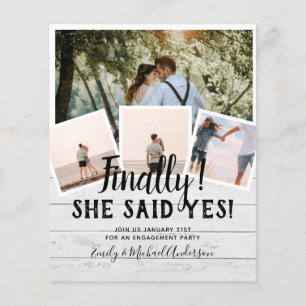 Flyer Finalmente Ela Disse Sim Anúncio Do NOIVADO PHOTO