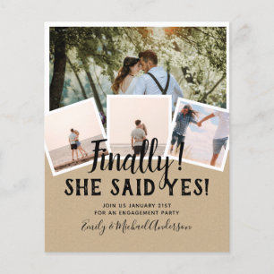 Flyer Finalmente Ela Disse Sim Anúncio Do NOIVADO PHOTO