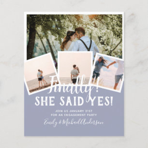 Flyer Finalmente Ela Disse Sim Anúncio Do NOIVADO PHOTO