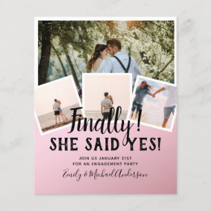 Flyer Finalmente Ela Disse Sim Anúncio Do NOIVADO PHOTO
