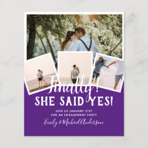 Flyer Finalmente Ela Disse Sim Anúncio Do NOIVADO PHOTO