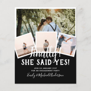 Flyer Finalmente Ela Disse Sim Anúncio Do NOIVADO PHOTO