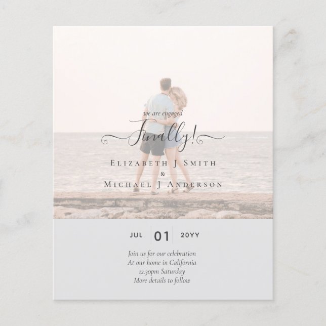 Flyer Finalmente estamos comprometidos! FOTO de lançamen (Frente)