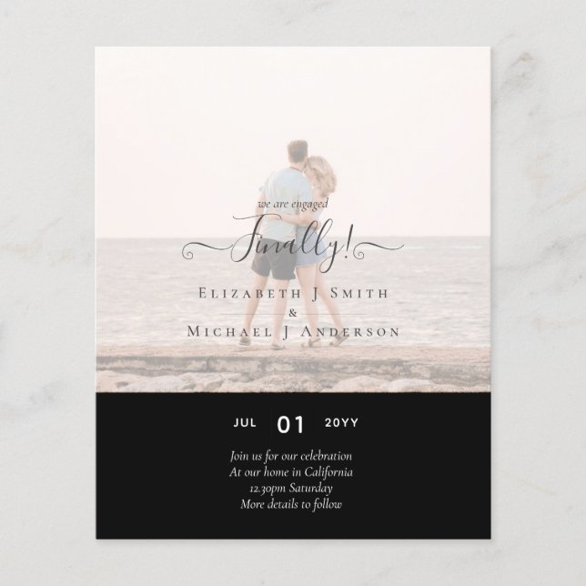 Flyer Finalmente estamos comprometidos! FOTO de lançamen (Frente)