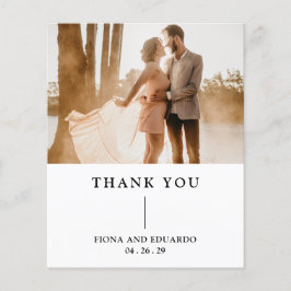 Flyer Fiona Photo Bold Monograma Moderno Agradecimento d