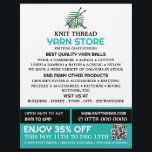 Flyer Fios de abstrato, Loja de tricô, Loja de Fios<br><div class="desc">Abstrato Yarn,  Knitting Store,  Yarn Store Advertising Flyer by The Cartão de visita Store.</div>