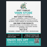 Flyer Fios de abstrato, Loja de tricô, Loja de Fios<br><div class="desc">Abstrato Yarn,  Knitting Store,  Yarn Store Advertising Flyer by The Cartão de visita Store.</div>