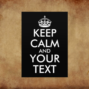 Flyer Fique calma e continue - Crie o seu