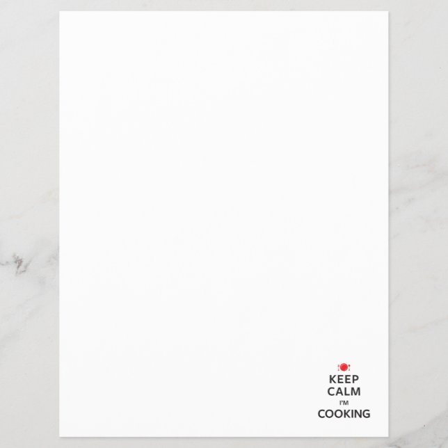 Flyer Fique calma, estou Cozinhar (Frente)