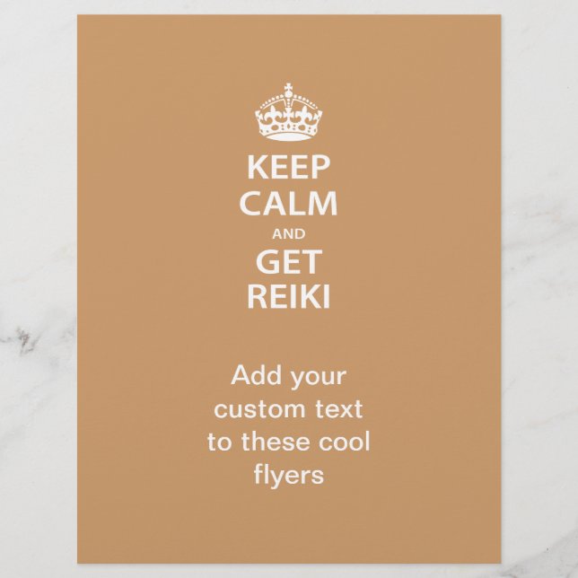 Flyer Fique calmo e pegue o Reiki (Frente)