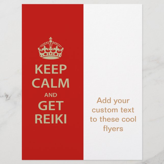 Flyer Fique calmo e pegue o Reiki (Frente)