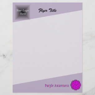 Flyer Fita de Flor Roxo