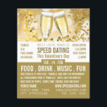 Flyer Flautas de Champanhe, Anúncio de evento de velocid<br><div class="desc">Flautas de Champanhe,  Folheto de Anúncios de Eventos de Velocidade de Namorando pela Loja de Cartão de visita.</div>