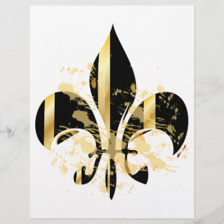 Flyer Fleur de Lis Preto e Dourado
