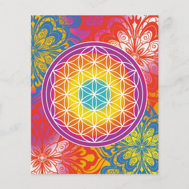Flyer Flor da vida mandala zen (Frente)
