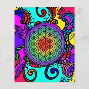 Flyer Flor da vida zen Chakra