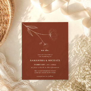 Flyer Flor de Algodão Terracota orçamento marrom nós faz