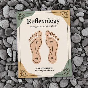 Flyer Flor de Lótus & Pegada - Reflexologia