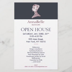 Flyer Floral Beauty Girl Salon and Spa