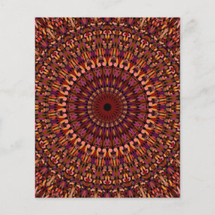 Flyer Floral Brown Mandala Design