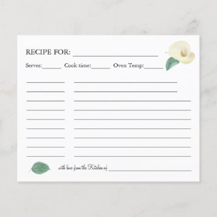Flyer Floral Calla Lily Greenery Recipiente