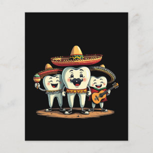 Flyer Floral Dental Engraçado Cinco De Mayo