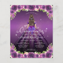 Floral Dourada Princesa Quinceanera
