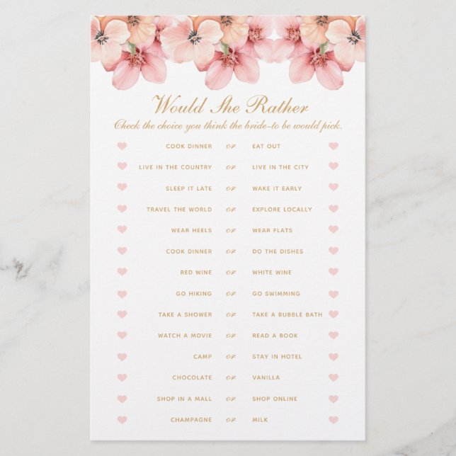 Flyer Floral Dourada Rosa Ela Iria Preferencialmente Jog (Frente)