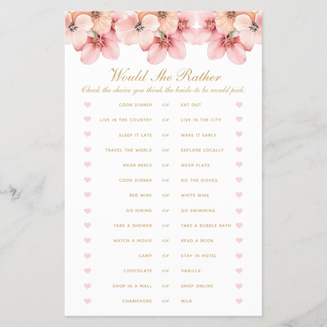 Flyer Floral Dourada Rosa Ela Iria Preferencialmente Jog (Frente)