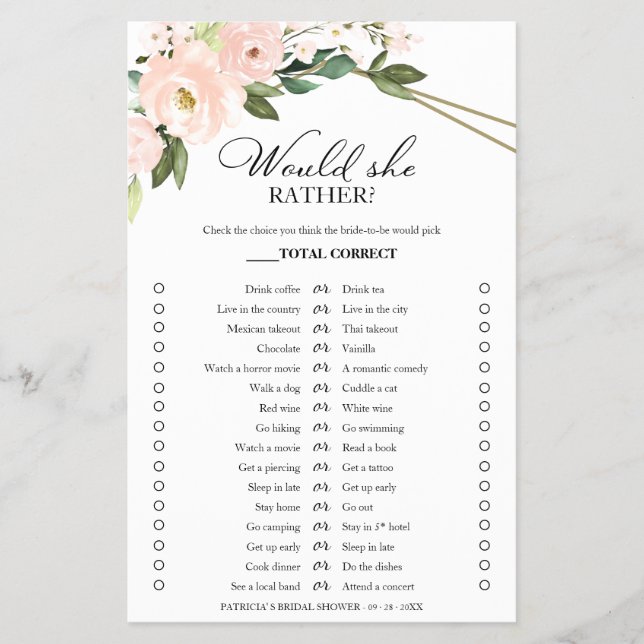 Flyer Floral Rosa Blush, Ela Preferencialmente O Cinturã (Frente)