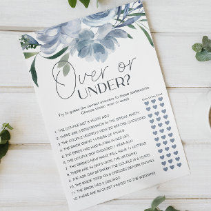 Flyer Flores Azuis Empoeiradas Jogo Nupcial Acima ou Aba