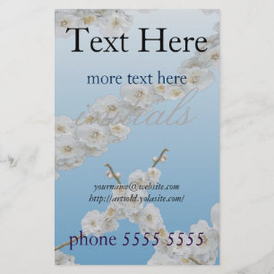 Flyer Flores de cerejeira de Coreia brancas