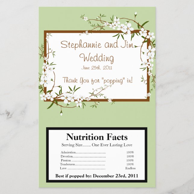 Flyer Flores De Dogwood De Molho De Microondas (Frente)