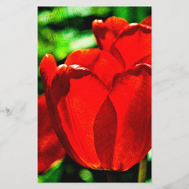 Flyer Flores de tulipas vermelhas (Frente)