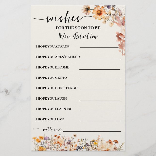 Flyer Flores Selvagens Querem ser a Sra. Card (Frente)