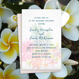 Flyer Flores Tropicais Abacaxis Convite de casamento de