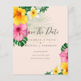 Flyer FLOWERS TROPICAL FLOWERS Beach, de salvamento de f