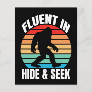 Flyer Fluente em Esconde-Esconde Bigfoot Engraçado