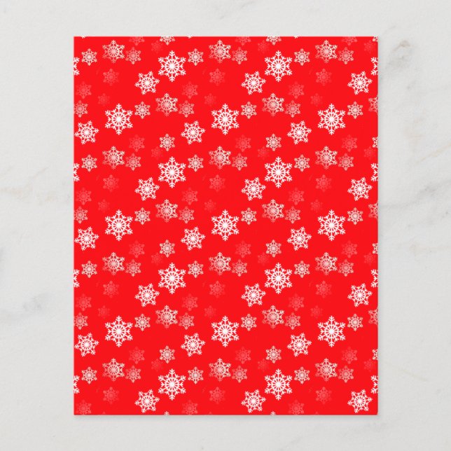 Flyer Flurries vermelhos de Natal (Frente)