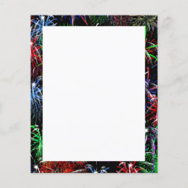 Flyer Fogos de Artifício em Fundo Preto