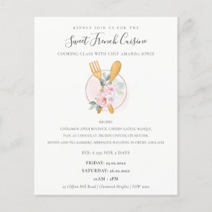 Flyer Folha de Madeira Folheada Forragem Floral Cozinhar