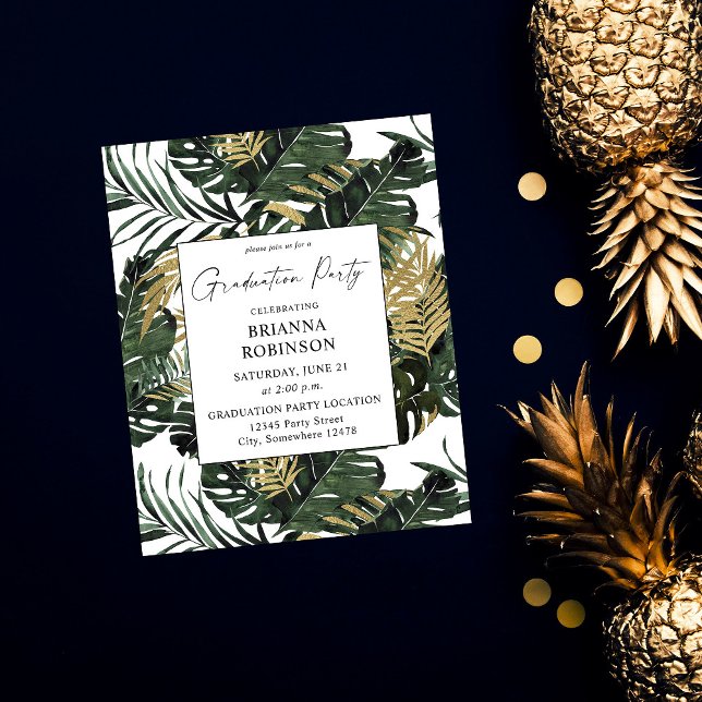 Flyer Folha de Palma de Orçamento e Festa de formatura D (Criador carregado)