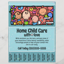Flyer Folha de Promocionais para assistência à criança p